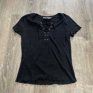 Hippie Rose juniors black shirt